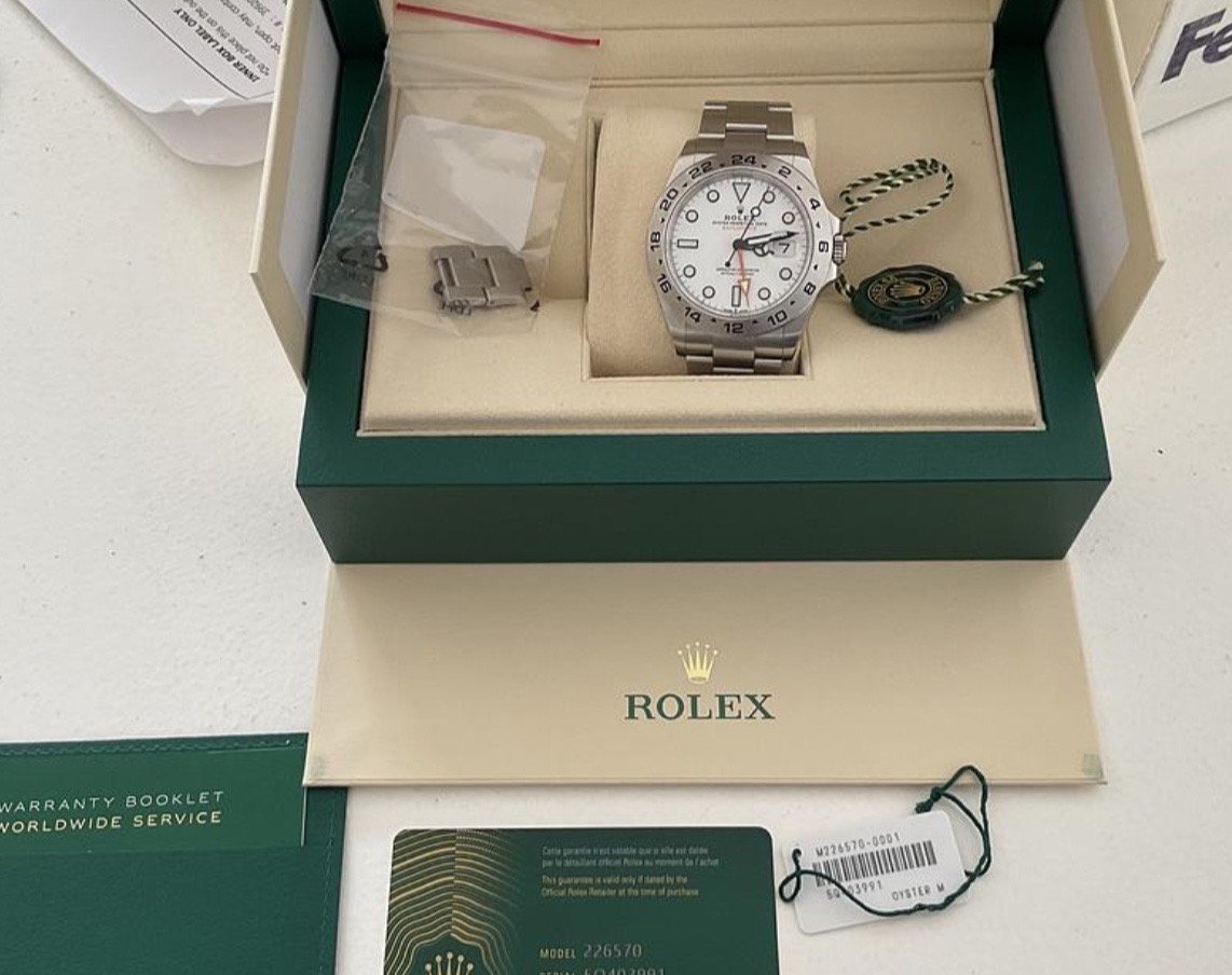 Rolex Explorer II Reference 226570 Original Owner Unpolished Full